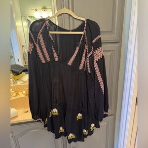 Free People Flowy Black Dress